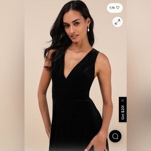 Lulus Beautiful Night Black Velvet Sleeveless Maxi Dress - Size S
